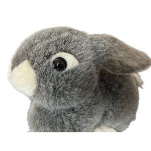Westcliff Collection 10” Grey White Plush Bunny Rabbit Stuffed Animal Realistic
